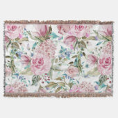  land Roze Blauwgroen lavendel Deken (Voorkant)