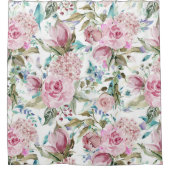  land Roze Blauwgroen lavendel Douchegordijn (Voorkant)