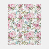  land Roze Blauwgroen lavendel Fleece Deken (Voorkant)