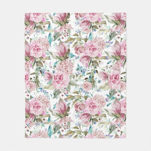  land Roze Blauwgroen lavendel Fleece Deken (Voorkant)