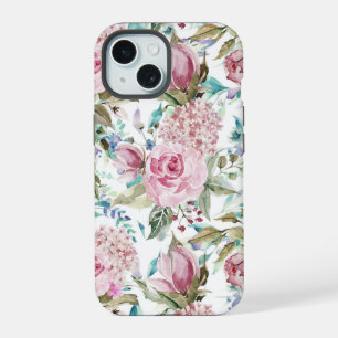 land Roze Blauwgroen lavendel iPhone 15 Case