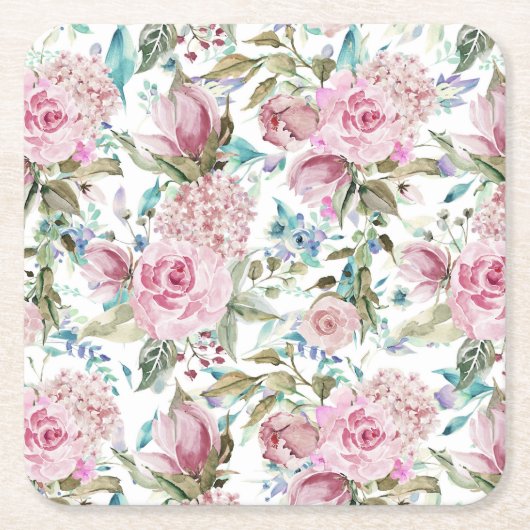  land Roze Blauwgroen lavendel Kartonnen Onderzetters (Voorkant)