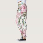  land Roze Blauwgroen lavendel Leggings (Links)