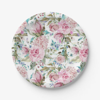 land Roze Blauwgroen lavendel Papieren Bordje
