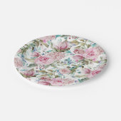 land Roze Blauwgroen lavendel Papieren Bordje (Gekanteld)