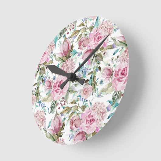  land Roze Blauwgroen lavendel Ronde Klok (Hoek)