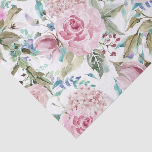  land Roze Blauwgroen lavendel Tissuepapier (Detail)