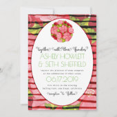 Land Roze en Rode Waterverf Bloemen Kaart (Voorkant)