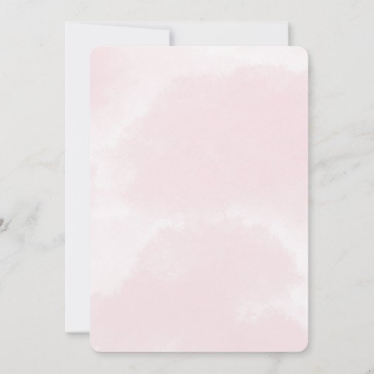 Land Roze Grijs Pioen Herten Geweien Bruiloft Kaart (Achterkant)