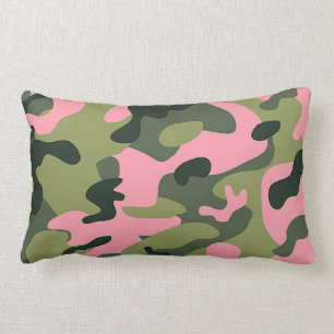 Land Roze Groen Army Camo Camouflage Patroon Kussen
