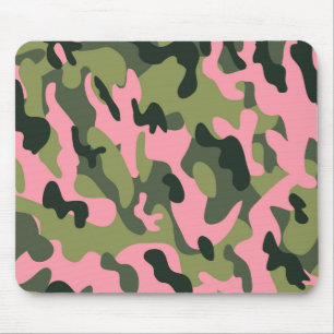 Land Roze Groen Army Camo Camouflage Patroon Muismat