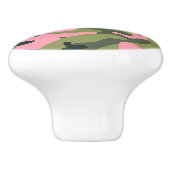 Land Roze Groen Leger Camo Camouflage Patroon Keramische Knop (Zijkant)