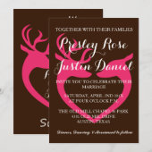 Land Roze Roer Heart Love Weddenschap Kaart (Voorkant / Achterkant)