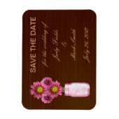Land Roze Roze Mason Jar sparen de Datum Magnet Magneet (Verticaal)