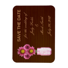 Land Roze Roze Mason Jar sparen de Datum Magnet Magneet