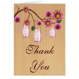 Land Roze Roze Mason Jars Hartelijk dank