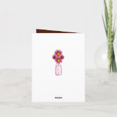 Land Roze Roze Mason Jars Hartelijk dank Bedankkaart (Achterkant)