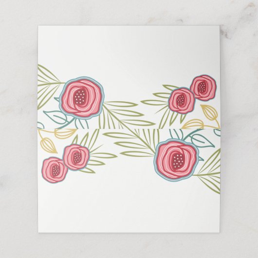 Land Rozen bruiloft Gevouwen Plaats Kaarten Plaatskaartje (Buitenkant ongevouwen)