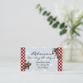 Land Rozen Stippen en Gingham All Purpose Visitekaartje (Staand voorkant)
