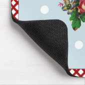 Land Rozen Stippen en Gingham Mousepad Muismat (Hoek)