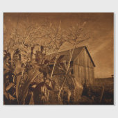 Land Rustic Barn bruin Boerderij Textuur Cadeaupapier (Vlak)