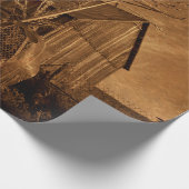 Land Rustic Barn bruin Boerderij Textuur Cadeaupapier (Hoek)