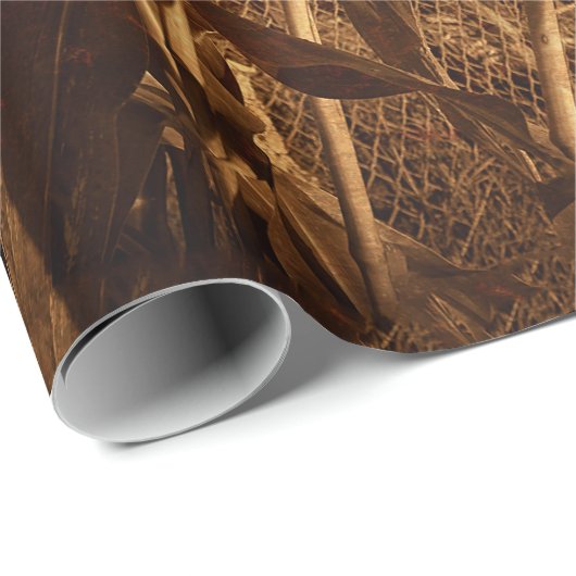 Land Rustic Barn bruin Boerderij Textuur Cadeaupapier (Rol Hoek)