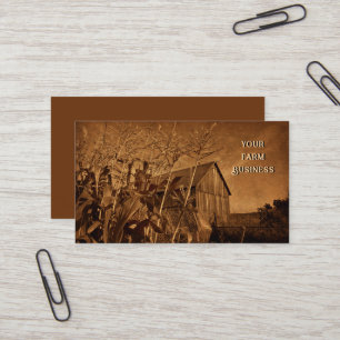 Land Rustic Barn  bruin Boerderij Textuur Visitekaartje
