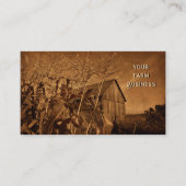 Land Rustic Barn  bruin Boerderij Textuur Visitekaartje (Voorkant)