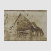 Land Rustic Barn  Sepia Texture Tissuepapier (Voorkant)