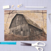 land Rustic Beige Sky Barn Textuur Tissuepapier (Craft)