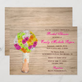 Land Rustic Boots and Daisies Vrijgezellenfeest Kaart (Voorkant / Achterkant)