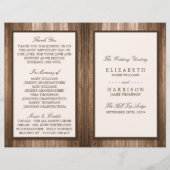 Land Rustic Brown Wood Wedding (Voorkant)