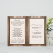 Land Rustic Brown Wood Wedding (Staand voorkant)