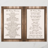 Land Rustic Brown Wood Wedding (Achterkant)