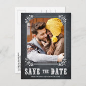 LAND RUSTIC CHALKBOARD BEWAREN DE DATUM BRIEFKAART (Voorkant / Achterkant)