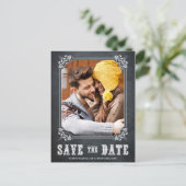 LAND RUSTIC CHALKBOARD BEWAREN DE DATUM BRIEFKAART (Staand voorkant)