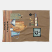 Land Rustic Farmhouse Kitchen - Aangepast Theedoek (Horizontaal)