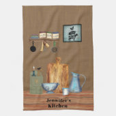 Land Rustic Farmhouse Kitchen - Aangepast Theedoek (Verticaal)