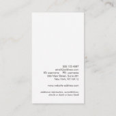 Land Rustic Floral Turquoise Wood Visitekaartje (Achterkant)