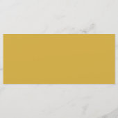 Land Rustic Gold Floral Sunflower Wedding Menu (Achterkant)