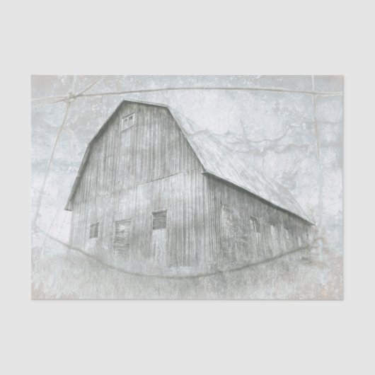land Rustic Grey Barn Textuur Tissuepapier (Voorkant)