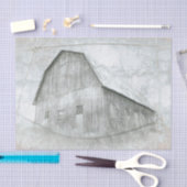 land Rustic Grey Barn Textuur Tissuepapier (Craft)