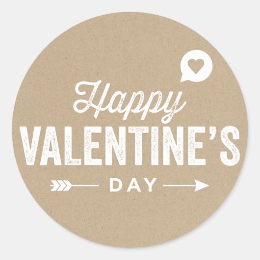 LAND RUSTIC HAPPY VALENTINE'S DAY STICKER (Voorkant)