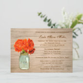 Land Rustic Mason Jar Flowers Vrijgezellenfeest Kaart (Staand voorkant)