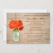 Land Rustic Mason Jar Flowers Vrijgezellenfeest Kaart (Voorkant)