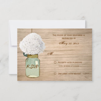 Land Rustic Mason Jar Hydrangea RSVP