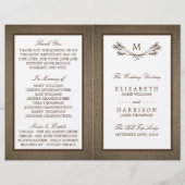 Land Rustic Monogram Branch & Burlap Wedding (Voorkant)