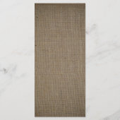 Land Rustic Monogram Branch & Burlap Wedding Menu (Achterkant)