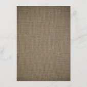 Land Rustic Monogram Branch & Burlap Wedding Menu (Achterkant)